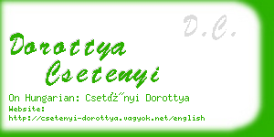 dorottya csetenyi business card